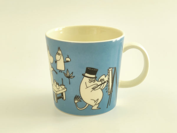 Moomin Mug blue Moomins painting 90's Arabia 1990 –1996 WITH STICKER