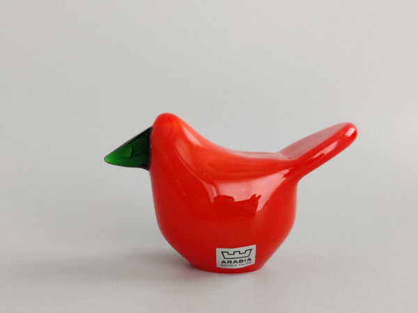Flycatcher - Sieppo 1970s vintage - red-orange - Oiva Toikka Nuutajärvi
