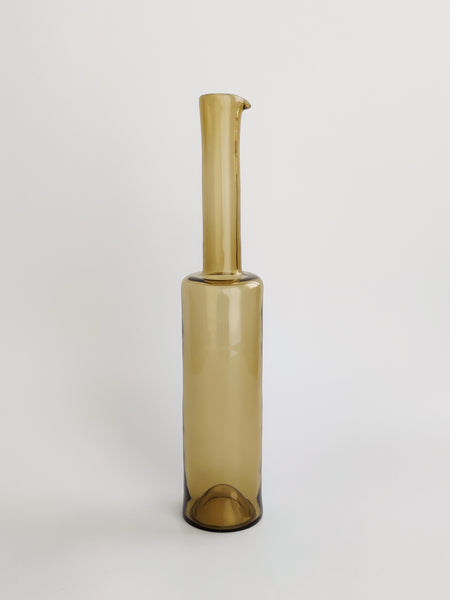 Nanny Still vase bottle amber Riihimäen Lasi  (K5)