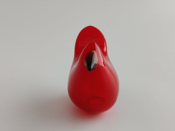 Flycatcher - Sieppo 1970s vintage - red-orange - Oiva Toikka Nuutajärvi