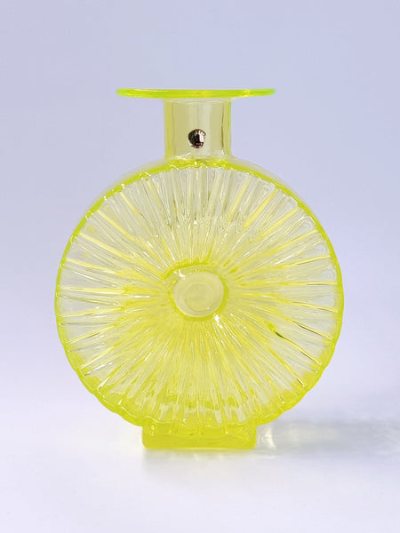 Helena Tynell - Sun Bottle yellow 3/4 Riihimäen Lasi Aurinkopullo 1964-1974