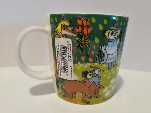 Moomin mug 2014 Tove's Jubilee 100 years with glasses (and with stickers)