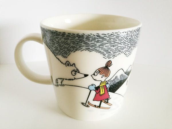Winter-14 Skiing with mr Brisk Moomin mug (with sticker)