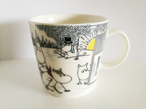 Winter-14 Skiing with mr Brisk Moomin mug (with sticker)