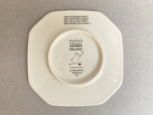 Moomin Wall Plate (1990-1993) Who will comfort Toffle 2/6