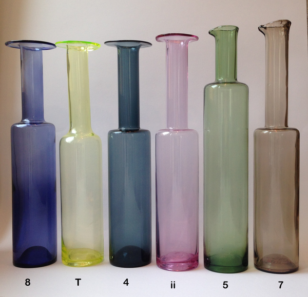 Nanny Still vase / bottle delicate blue Riihimäen Lasi (G9)
