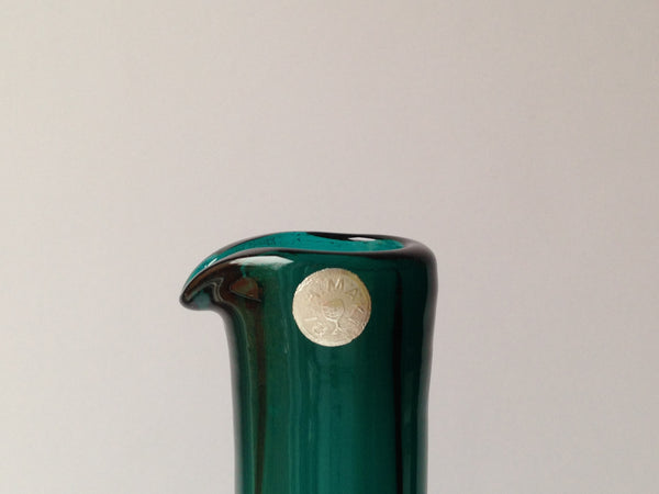 Nanny Still vase / bottle emerald green Riihimäen Lasi (G8)