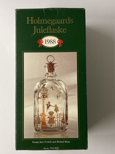 Holmegaard's Christmas Bottle - 1988 Vintage shot decanter Denmark