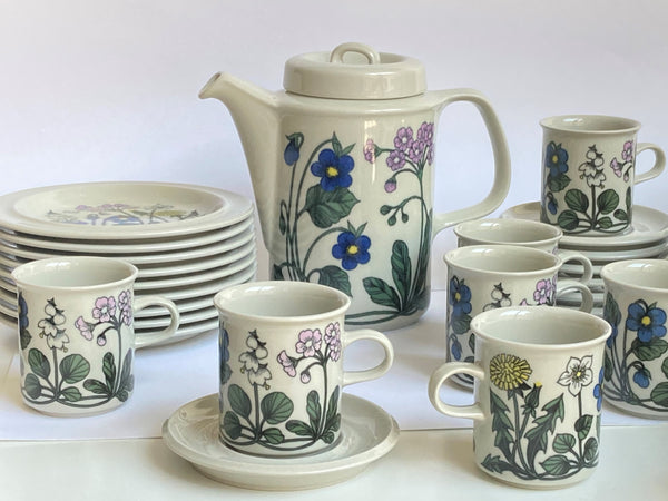 Flora series - Bun Plates - decoration by Esteri Tomula  Arabia 1979-1981
