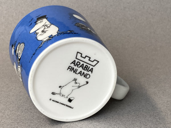 90's Moomin mug 1991 – 1999 Dark Blue Moominpappa Arabia Finland