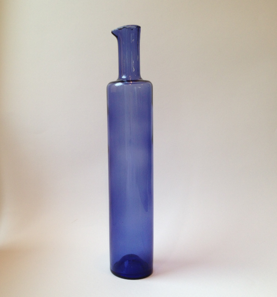 Nanny Still vase / bottle lucent blue Riihimäen Lasi (G6)
