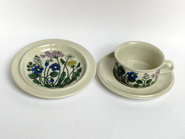 Flora series - Bun Plates - decoration by Esteri Tomula  Arabia 1979-1981