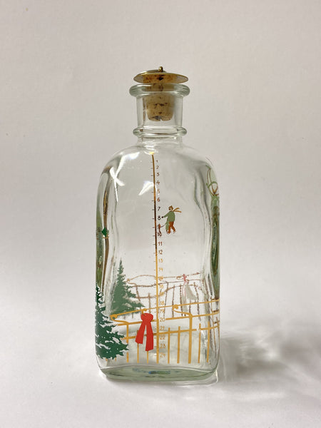 Holmegaard's Christmas Bottle - 1988 Vintage shot decanter Denmark