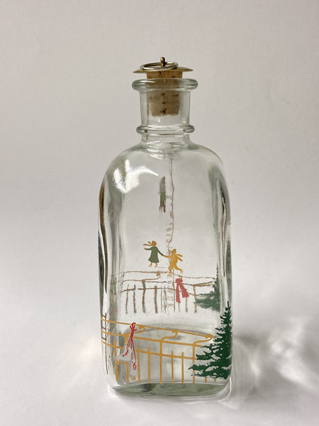 Holmegaard's Christmas Bottle - 1988 Vintage shot decanter Denmark