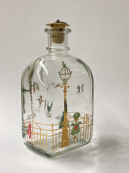Holmegaard's Christmas Bottle - 1988 Vintage shot decanter Denmark