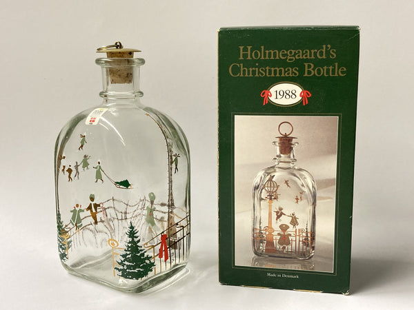 Holmegaard's Christmas Bottle - 1988 Vintage shot decanter Denmark