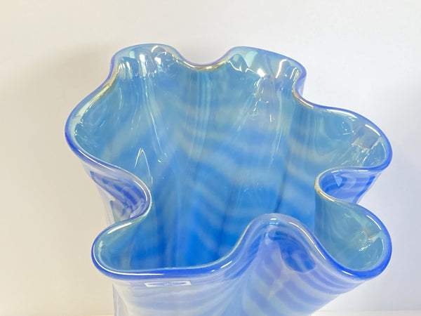 Oiva Toikka - Festive Blue Vase 1988 Nuutajärvi, 33-34cm high - RARE!