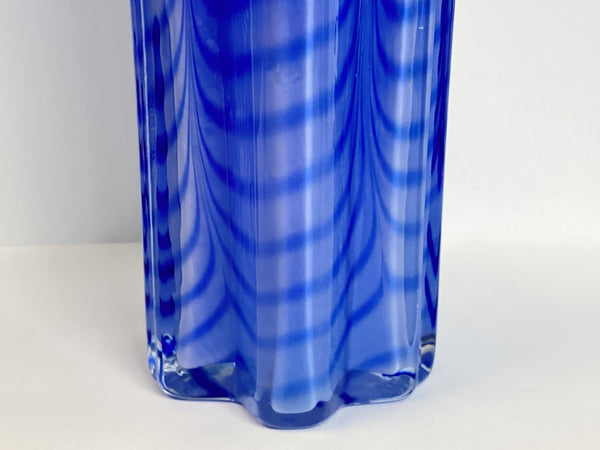 Oiva Toikka - Festive Blue Vase 1988 Nuutajärvi, 33-34cm high - RARE!