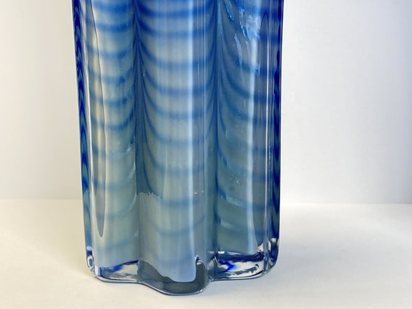 Oiva Toikka - Festive Blue Vase 1988 Nuutajärvi, 33-34cm high - RARE!