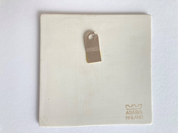 Heljä Liukko-Sundström - 'Piironki' Wall Plate 12x12cm from 1988 by Arabia
