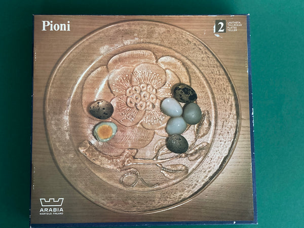 Pioni Large Plates 2pcs clear (in original box) - Oiva Toikka Nuutajärvi