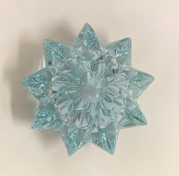 Aimo Okkolin - "Star" - neodymium crystal glass sculpture Riihimäen Lasi, Finland