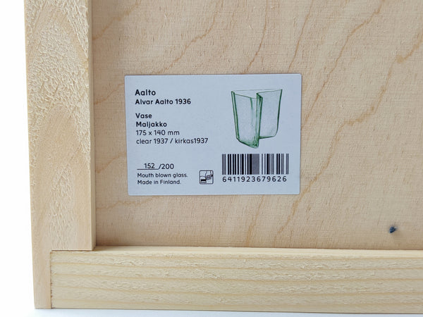 Alvar Aalto - Vase 1937 Special color "Boomerang vase" nr. 152/200 Finland