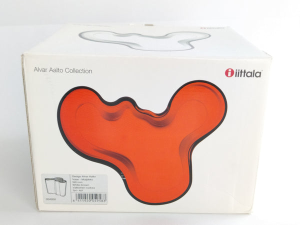 Alvar Aalto Vase Duo model White-Brown 160mm (In box)