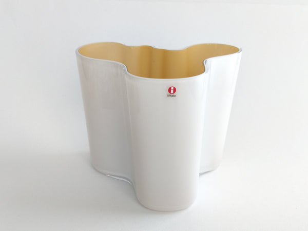 Alvar Aalto Vase Duo model White-Brown 160mm (In box)