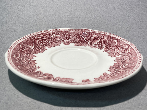 Coffee Cup Saucer -  Vintage Arabia "Sceenery" old rose from 1940-50s
