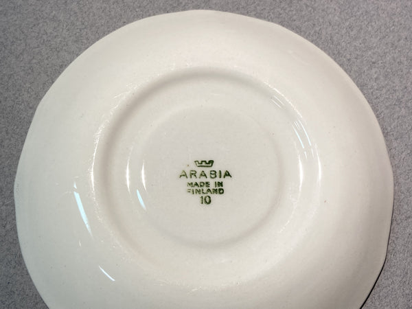 Coffee Cup Saucer -  Vintage Arabia "Sceenery" old rose from 1940-50s