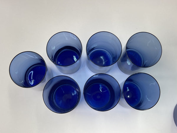Timo Sarpaneva  i-114 Jug and/or glasses blue Iittala Finland