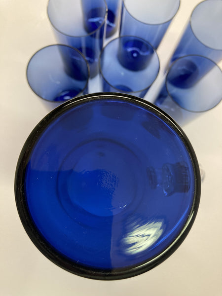 Timo Sarpaneva  i-114 Jug and/or glasses blue Iittala Finland