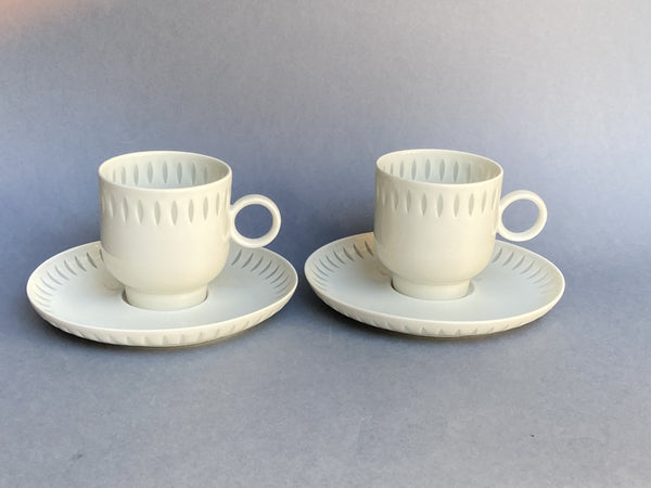 Rice porcelain coffee cups - by Arabia - Vintage