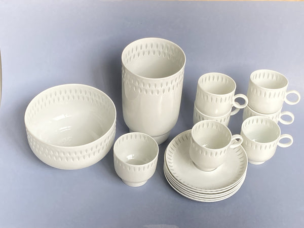 Rice porcelain coffee cups - by Arabia - Vintage