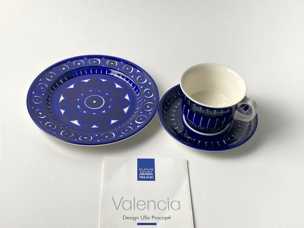 Valencia Arabia Coffee Cup set and side plate by Ulla Procope