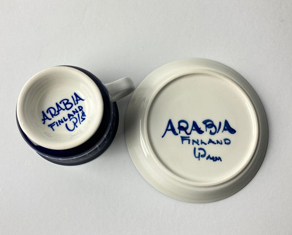Valencia Arabia Coffee Cup set and side plate by Ulla Procope
