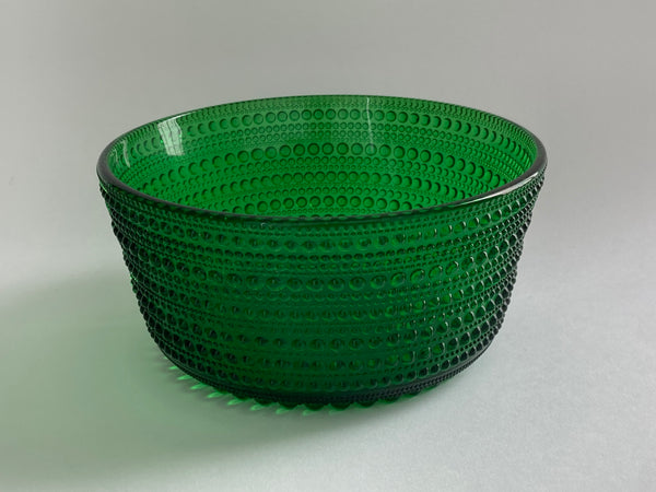 Vintage Kastehelmi - Green Bowl 0,85l- Oiva Toikka Nuutajärvi