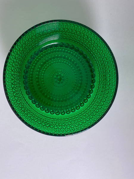 Vintage Kastehelmi - Green Bowl 0,85l- Oiva Toikka Nuutajärvi