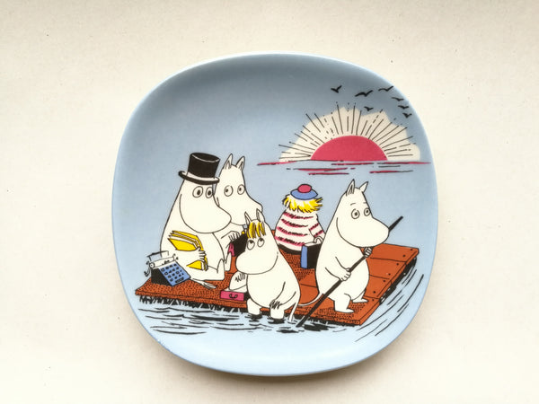 Moomin Wall Plate Moomin Family on a Float 1991-1997