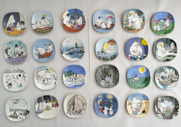 Moomin Wall Plate Collection Complete with all 24 pieces