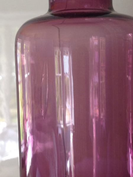 Nanny Still vase / bottle  purple red Riihimäen Lasi (G1)