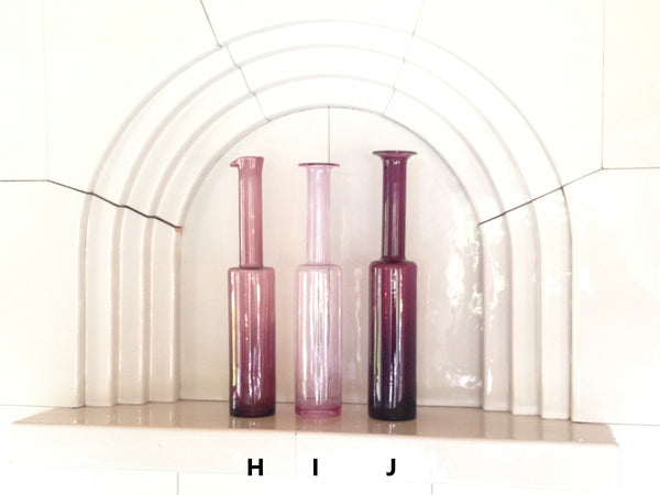 Nanny Still vase / bottle purple red Riihimäen Lasi (J)