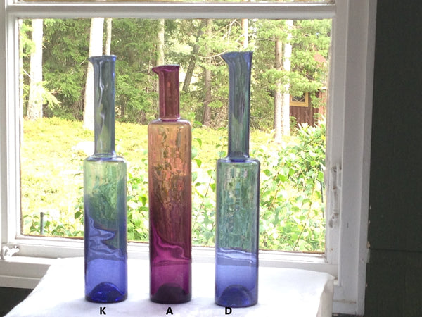 Nanny Still vase / bottle  purple red Riihimäen Lasi (G1)
