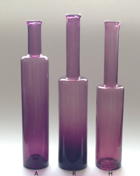 Nanny Still vase / bottle  purple red Riihimäen Lasi (G1)