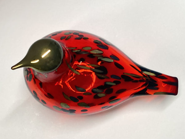 Ruby Bird - in ruby red glass by Oiva Toikka Nuutajärvi Finland