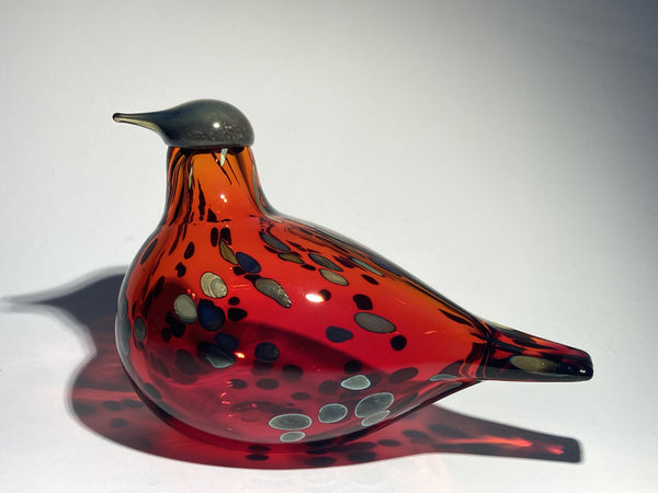 Ruby Bird - in ruby red glass by Oiva Toikka Nuutajärvi Finland