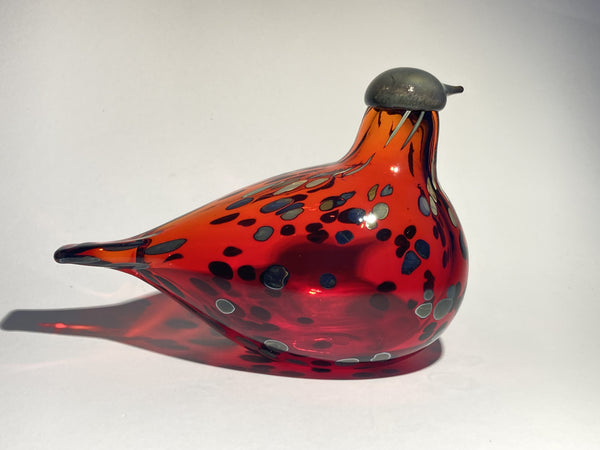 Ruby Bird - in ruby red glass by Oiva Toikka Nuutajärvi Finland