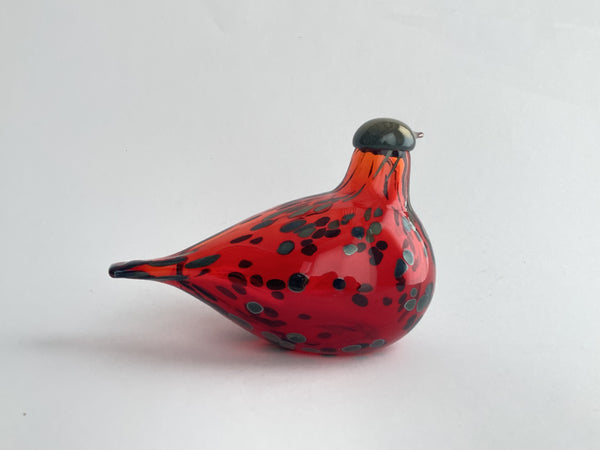 Ruby Bird - in ruby red glass by Oiva Toikka Nuutajärvi Finland