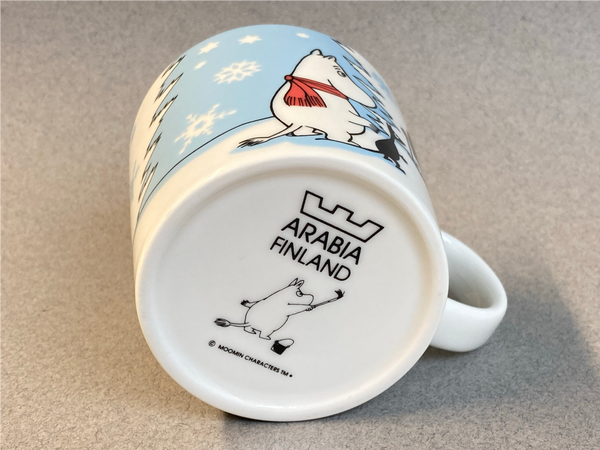 Winter-10, Skiing Competition Moomin mug Arabia Finland